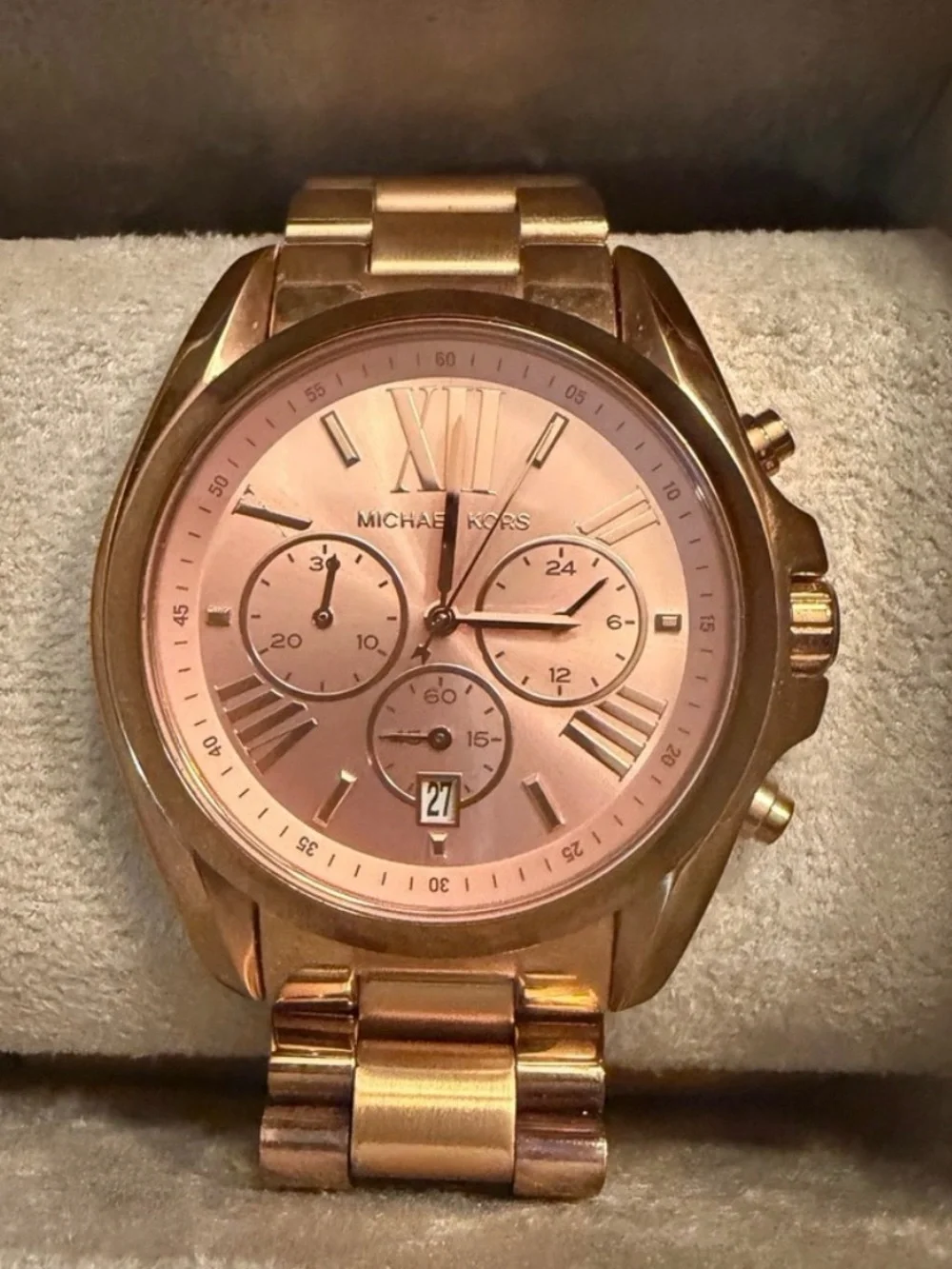 Michael Kors Rose Gold Women's Chronograph Bracelet Watch mk5503